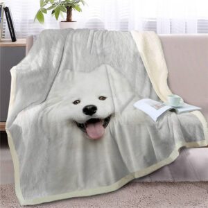 Samoyed Face Fleece Throw Blanket – Pendleton…