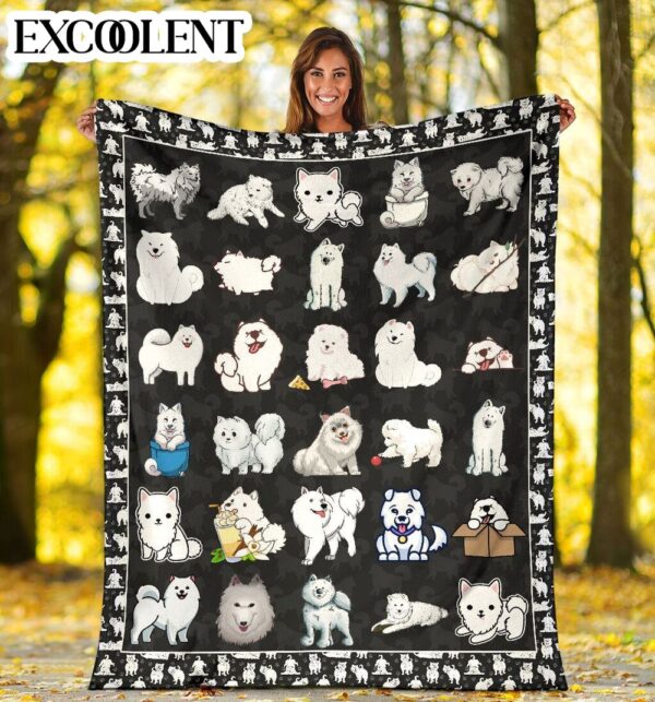 Samoyed Fleece Throw Blanket – Pendleton Sherpa Fleece Blanket – Gifts For Dog Lover