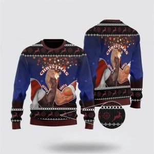 Santa And Jesus Christmas Ugly Christmas Sweater…