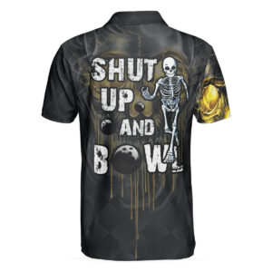 Scary Halloween Sleeve Men Polo Shirt - Bowling Men Polo Shirt - Gifts To Get For Your Dad - Father's Day Shirt