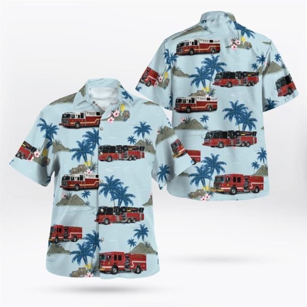 Secaucus, New Jersey, Secaucus Fire Department Hawaiian Shirt – Gifts For Firefighters In Secaucus, NJ