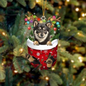 Shiba Inu In Snow Pocket Christmas Ornament…