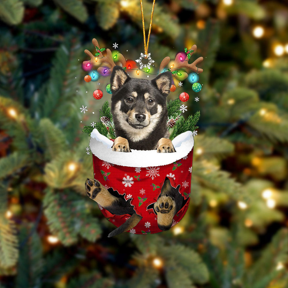 Shiba Inu In Snow Pocket Christmas Ornament – Funny Ornament – Flat Acrylic Dog Ornament Shiba Inu In Snow Pocket Christmas Ornament – Funny Ornament – Flat Acrylic Dog Ornament