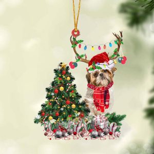 Shih Tzu-Christmas Tree Gift Hanging Christmas Plastic…