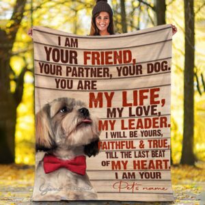Shih Tzu - Your Friend Your Partner Blanket - Gift For Dog Loverrs - Memorial Sherpa Blanket, Fleece Blanket