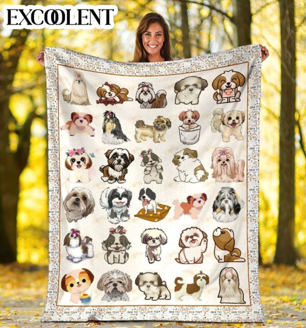 Shih Tzu Fleece Throw Blanket – Pendleton Sherpa Fleece Blanket – Gifts For Dog Lover