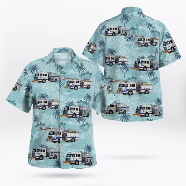 Ship Bottom, New Jersey, Ship Botom Fire Company-Station 46 Hawaiian Shirt – Gifts For Firefighters In Ship Bottom, NJ