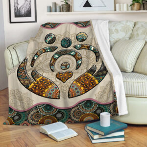 Social Worker Vintage Mandala Symbol Fleece Throw Blanket - Sherpa Throw Blanket - Soft And Cozy Blanket