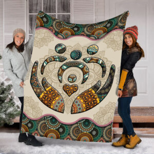 Social Worker Vintage Mandala Symbol Fleece Throw Blanket - Sherpa Throw Blanket - Soft And Cozy Blanket