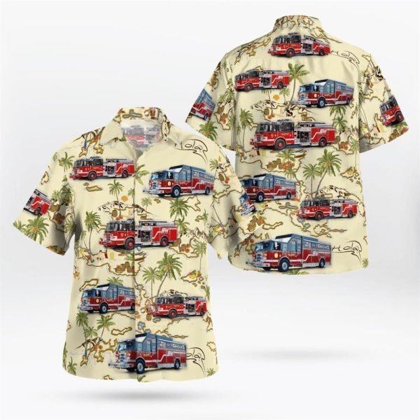 South Wall Fire Rescue, Manasquan, New Jersey Hawaiian Shirt – Gifts For Firefighters In South Wall, NJ