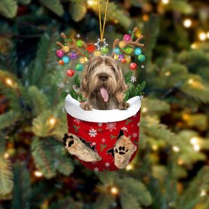 Spinone Italiano In Snow Pocket Christmas Ornament…