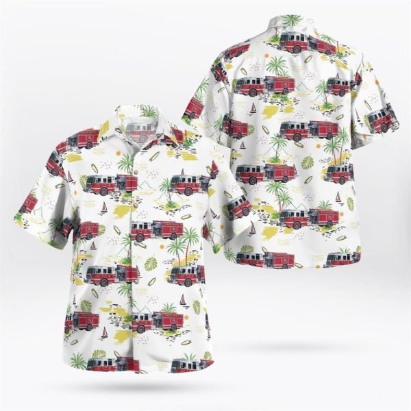 Spring Brook, New York, Spring Brook Fire District #1 Hawaiian Shirt – Gifts For Firefighters In Spring Brook, NY