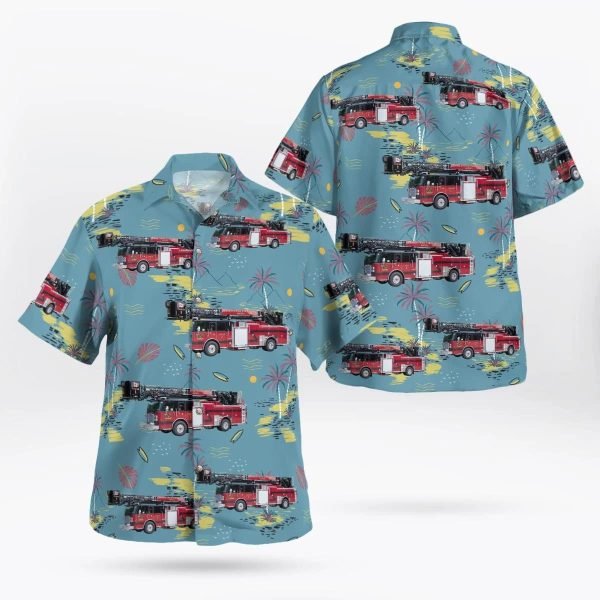 St. Stephen, New Brunswick, Canada, St. Stephen Fire Department Hawaiian Shirt – Gifts For Firefighters In St. Stephen, NB