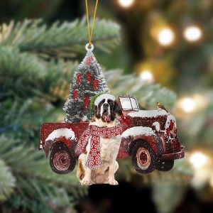 St Bernard-Christmas Truck Two Sided Christmas Plastic…