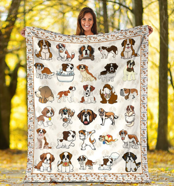 St Bernard Fleece Throw Blanket – Pendleton Sherpa Fleece Blanket – Gifts For Dog Lover