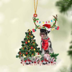 Standard Schnauzer-Christmas Tree Gift Hanging Christmas Plastic…