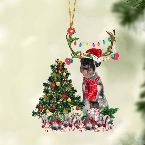 Standard Schnauzer-Christmas Tree Gift Hanging Christmas Plastic Hanging Ornament