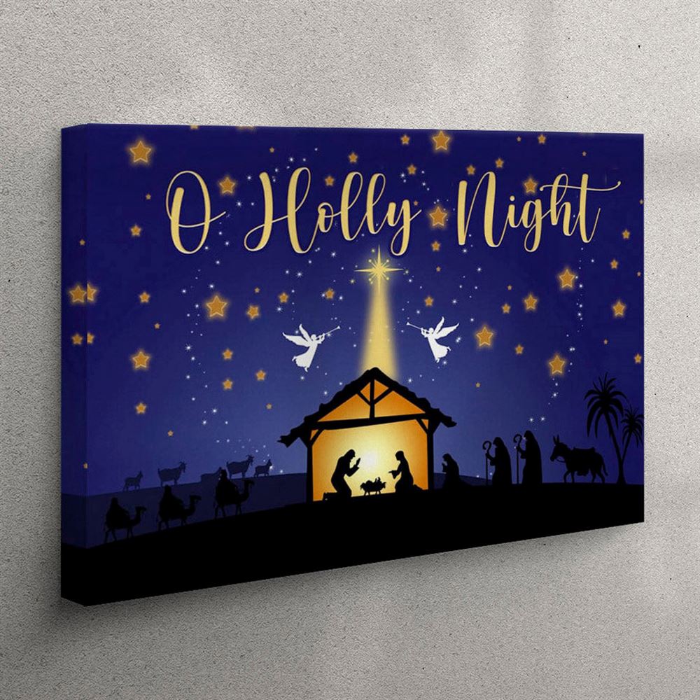 Starry Night Christmas – O Holy Night Canvas Wall Art – Christian Wall Art Canvas Starry Night Christmas – O Holy Night Canvas Wall Art – Christian Wall Art Canvas