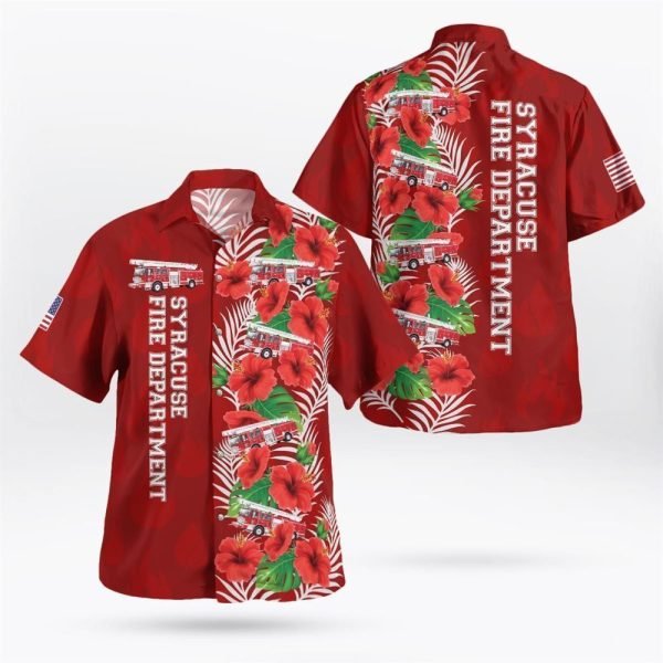 Syracuse, New York, Syracuse Fire Department Hawaiian Shirt – Gifts For Firefighters In Syracuse, NY