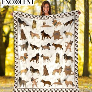 Tervuren Fleece Throw Blanket - Pendleton Sherpa Fleece Blanket - Gifts For Dog Lover