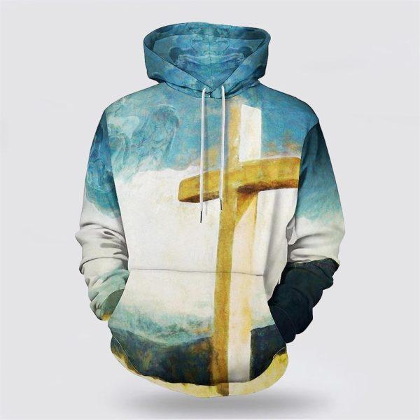 The Cross All Over Print 3D Hoodie – Gifts For Christians