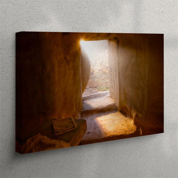 The Empty Tomb Picture Canvas Art – Christian Wall Art Decor – Easter Wall Art