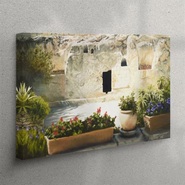 The Garden Tomb Canvas Art – Christian Wall Art Decor – Easter Wall Art