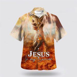 The Hand Of God Jesus Is My Savior Hawaiian Shirts Gifts For Christian Families 1 saxpzf.jpg