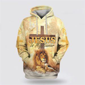 The Hand Of Jesus Lion And Lamb Hoodie Jesus Is My Savior All Over Print 3D Hoodie Gifts For Christians 1 cs0ydl.jpg