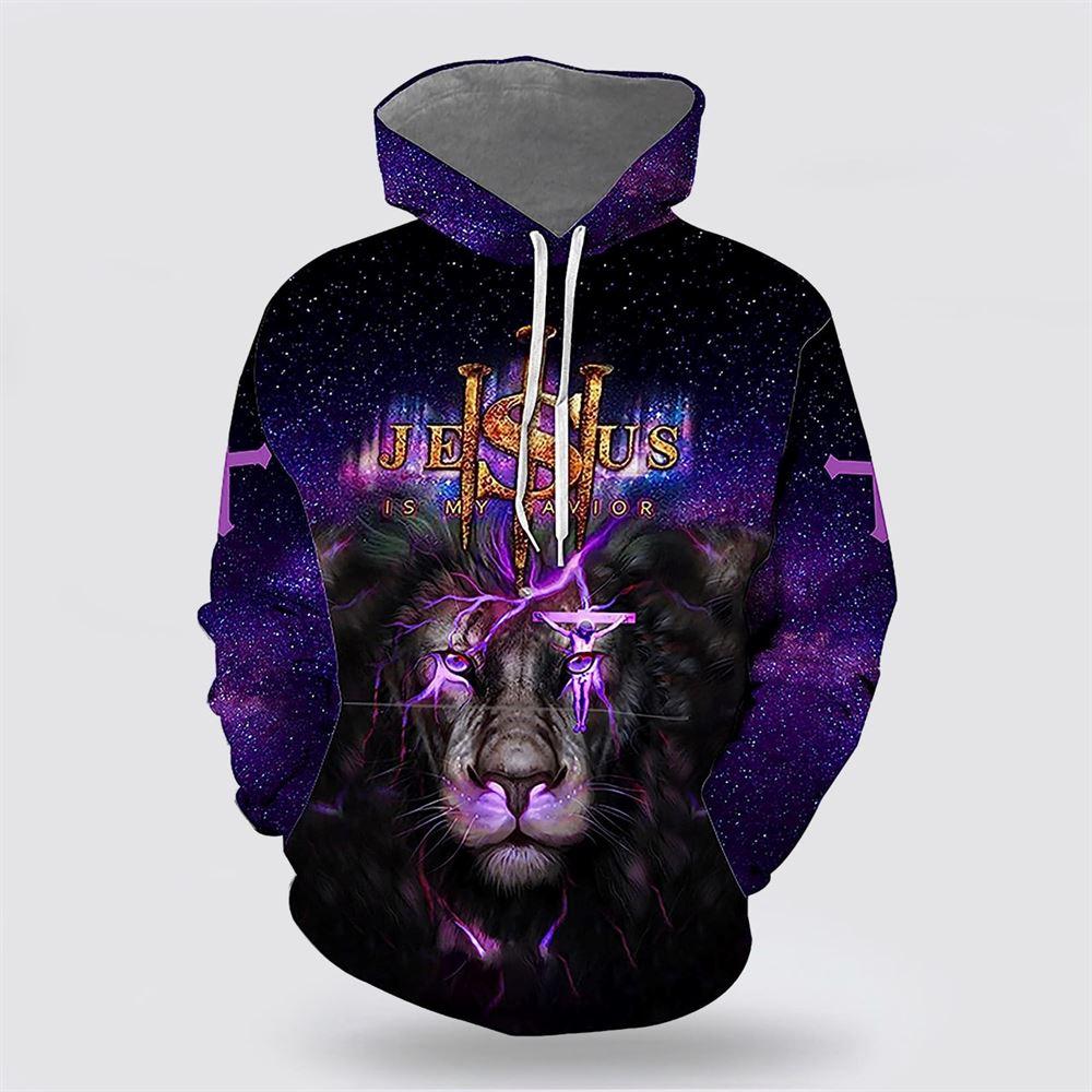 The King Lion Nails Jesus Is My Savior All Over Print 3D Hoodie – Gifts For Christians The King Lion Nails Jesus Is My Savior All Over Print 3D Hoodie – Gifts For Christians