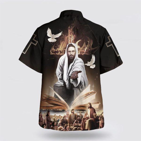 The Lion Of Judah Jesus Reaching Out His Hand Hawaiian Shirt – Gifts For Christian Families