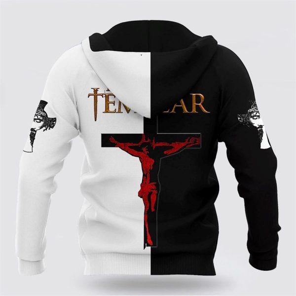 The Rise Of Knight Templar All Over Print 3D Hoodie – Gifts For Christians
