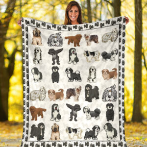 Tibetan Terrier Fleece Throw Blanket - Pendleton Sherpa Fleece Blanket - Gifts For Dog Lover