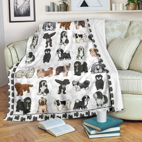 Tibetan Terrier Fleece Throw Blanket – Pendleton Sherpa Fleece Blanket – Gifts For Dog Lover