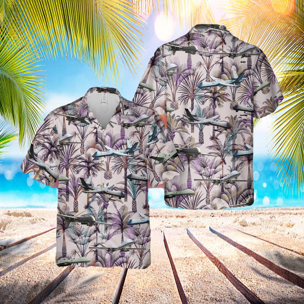 U.S. Air Force Mq-9a Hawaiian Shirt – Beachwear For Men – Best Hawaiian Shirts