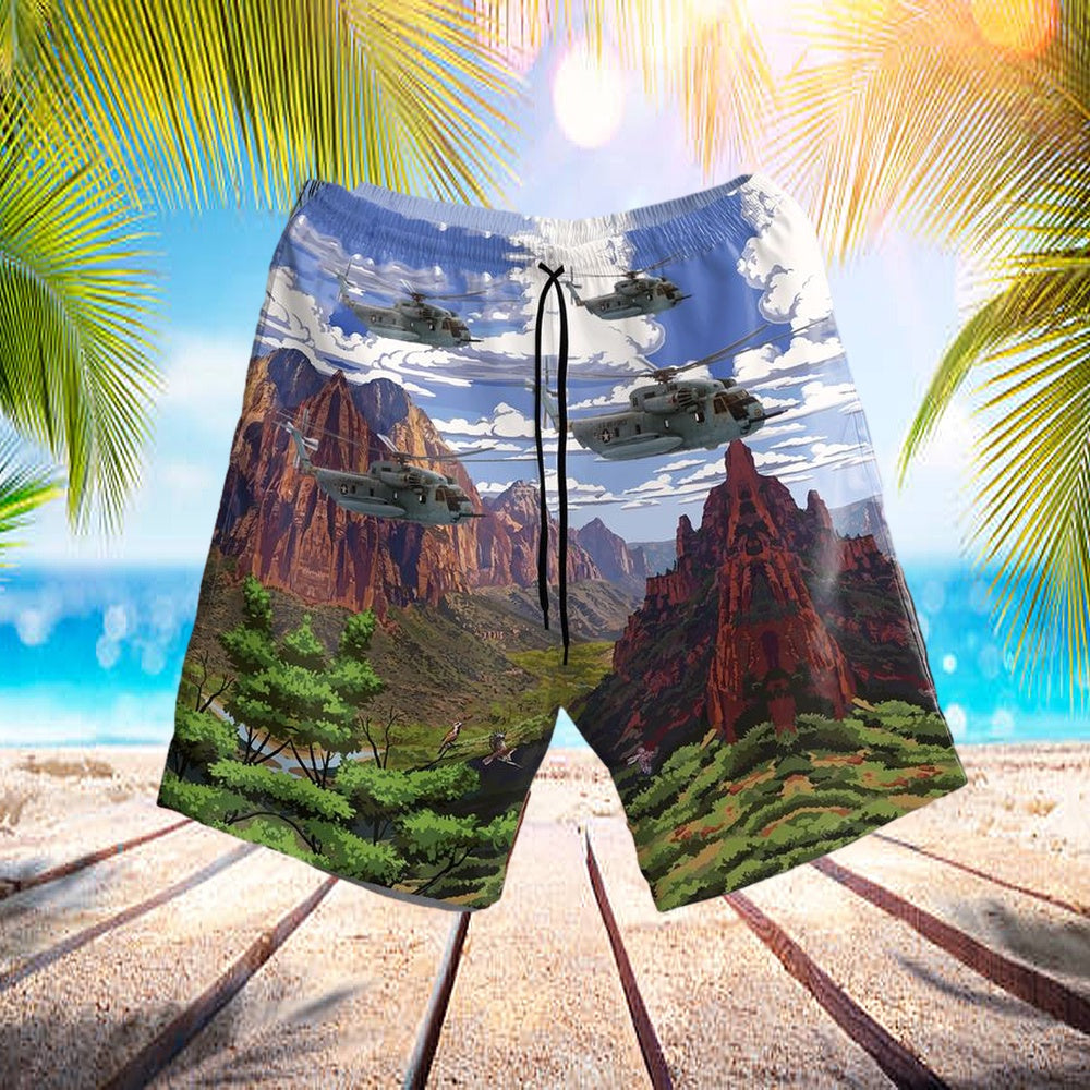 U.S. Air Force Sikorsky Hh-53c Super Jolly Green Giant Helicopters From The 39th Aerospace Rescue And Recovery Wing Hawaiian Shirt U.S. Air Force Sikorsky Hh-53c Super Jolly Green Giant Helicopters From The 39th Aerospace Rescue And Recovery Wing Hawaiian Shirt