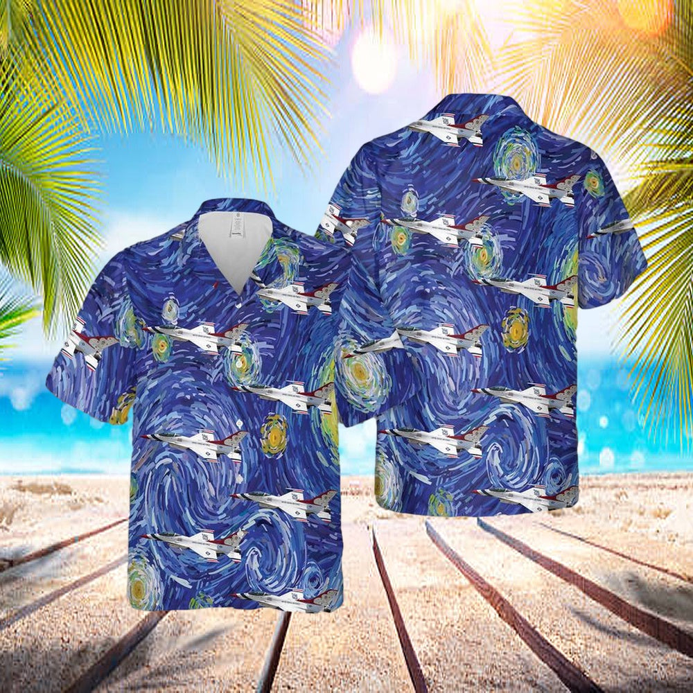 U.S. Air Force Thunderbirds Hawaiian Shirt – Beachwear For Men – Best Hawaiian Shirts