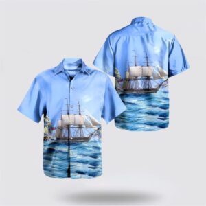 US Navy USS Constitution Hawaiian Shirt –…