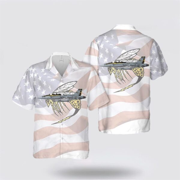 US Navy VAQ-138 Yellowjackets EA-18G Growler Hawaiian Shirt – Beachwear Gift For Military Personnel