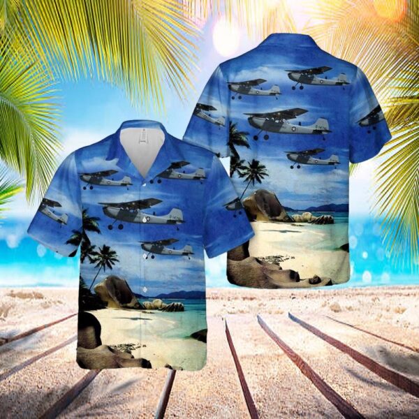 US Air Force Cessna Bird Dog Hawaiian Shirt – Mens Hawaiian Shirt – US Air Force Gifts
