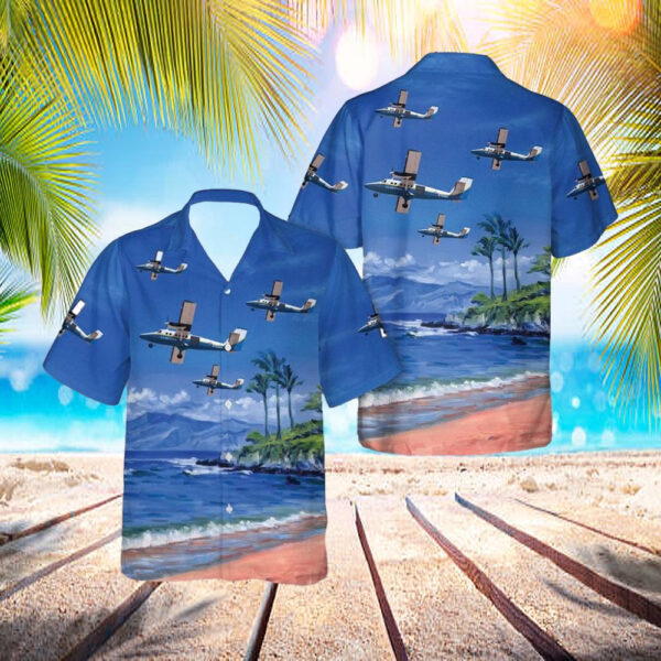 US Air Force De Havilland Canada UV-18B (DHC-6-300) Twin Otter 77-0464 Hawaiian Shirt – Mens Hawaiian Shirt – US Air Force Gifts