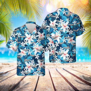 US Air Force Enlisted Aircrew Basic Wings Hawaiian Shirt - Mens Hawaiian Shirt - US Air Force Gifts