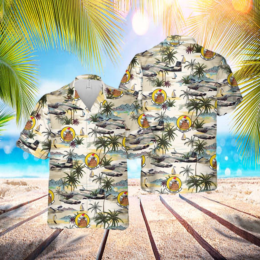 US Air Force OA-37B Dragonfly aircraft from the 169th Tactical Air Support Squadron, Illinois Air National Guard Hawaiian Shirt – US Air Force Gifts
