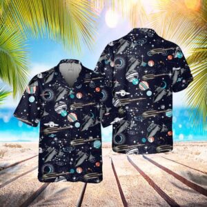 US Air Force SR-71 Black bird Pocket Hawaiian Shirt - Mens Hawaiian Shirt - US Air Force Gifts