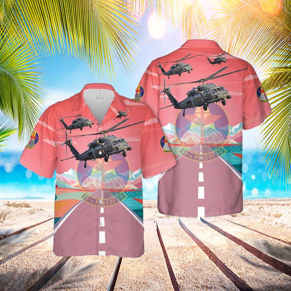 US Air Force Sikorsky HH-60G Pavehawk 89-26206 56th Rescue Squadron 48th FW Hawaiian Shirt – Mens Hawaiian Shirt – US Air Force Gifts US Air Force Sikorsky HH-60G Pavehawk 89-26206 56th Rescue Squadron 48th FW Hawaiian Shirt – Mens Hawaiian Shirt – US Air Force Gifts