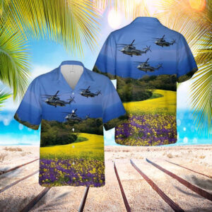 US Air Force Sikorsky MH-53J Pave Low III Hawaiian Shirt - Mens Hawaiian Shirt - US Air Force Gifts