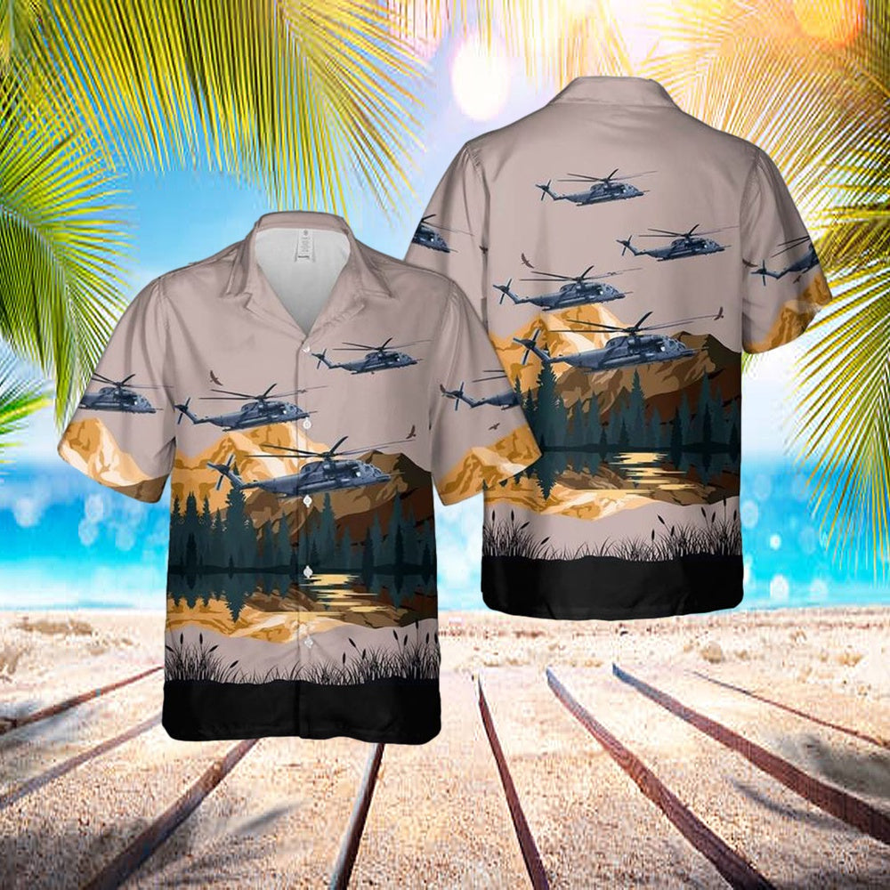 US Air Force Sikorsky MH-53J Pave Low III (S-65A) Hawaiian Shirt – Mens Hawaiian Shirt – US Air Force Gifts