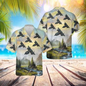 US Air Force YF-12A Hawaiian Shirt - Mens Hawaiian Shirt - US Air Force Gifts