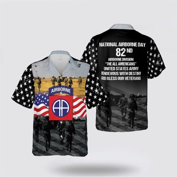 US Army National Airbone Day 82nd Airborne Division Hawaiian Shirt – Gift For Military Personnel