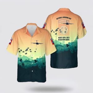 US Army National Airborne Day Hawaiian Shirt…